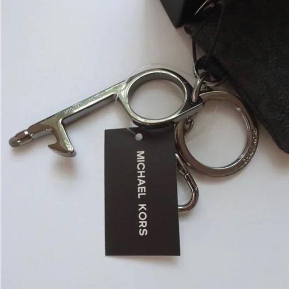 Michael Kors Coin Card Case Pouch WITH/ No Touch Keychain Set Logo - Picture 5 of 5